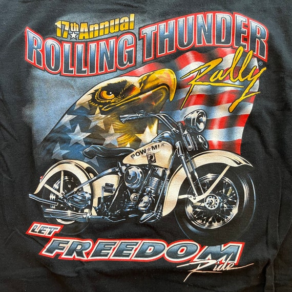 Vintage Rolling Thunder 2004 T-shirt Tee RARE Black M Cotton 2
