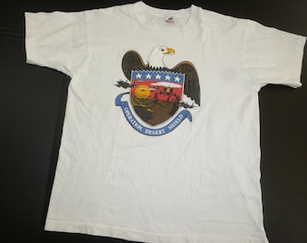 Vintage Operation Desert Shield T-Shirt Tee RARE White XL Fruit of the Loom 1-Sided 90s Vtg Single Stitch Usa 1990 1991 Storm
