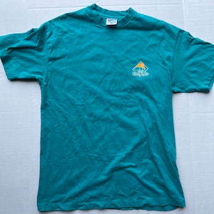 Vintage RARE Salty Dog Cafe T-Shirt Large 1989 Hanes USA Aqua Single Needle Tshirt Cotton 80s Single Sided Beefy T Tee Hilton Head Island