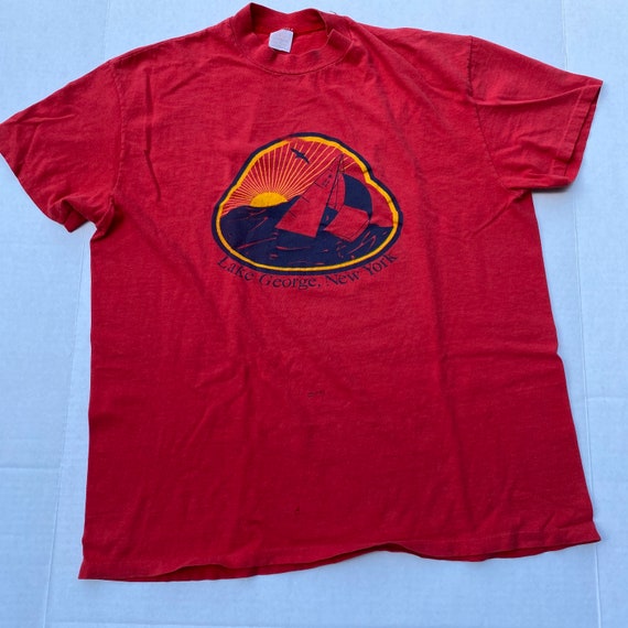 Vintage RARE Lake George New York T-Shirt XL Stedm