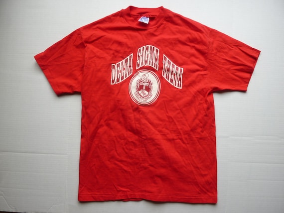 Vintage RARE Delta Sigma Theta T-shirt Large Hanes USA Red