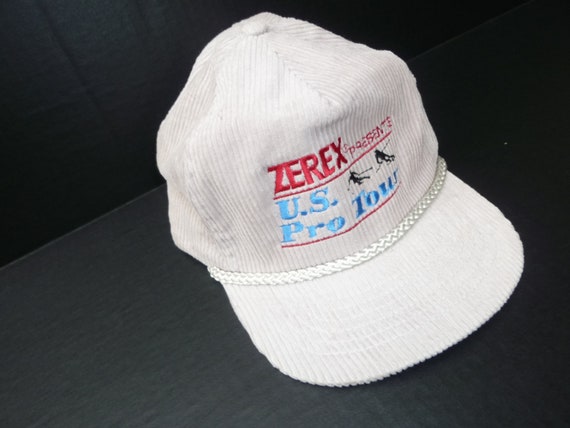 VINTAGE Zerex U.S. Pro Tour Light Gray Cap/Hat Cordur… - Gem