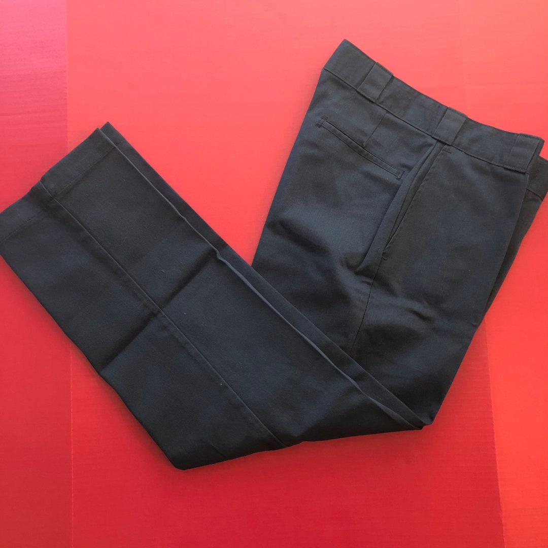 NEW Deadstock L.L. Bean 33x30 Pants Trousers NAVY Flat Front 1980s 80s ...