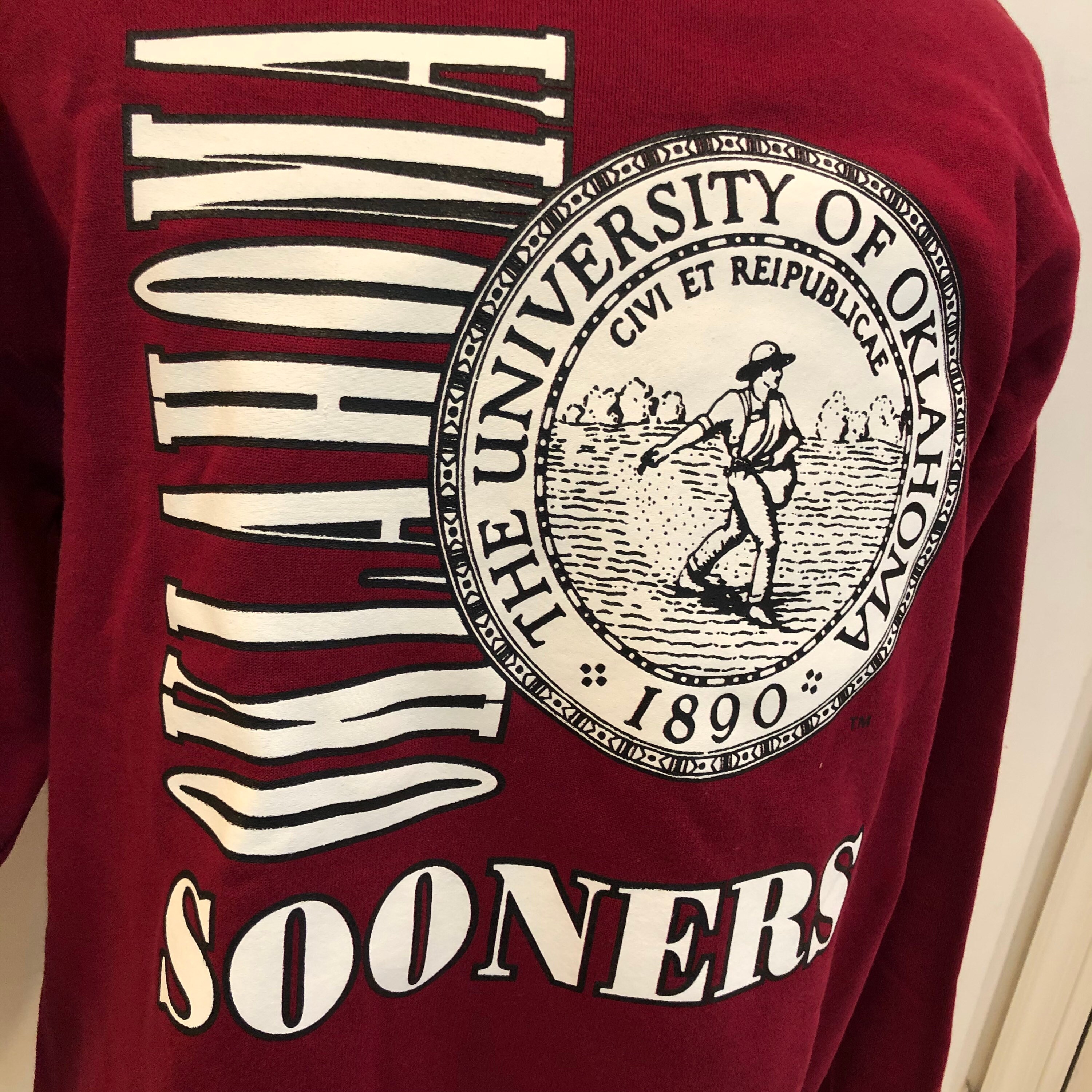 Vintage New Oklahoma Sooners Ou Sweatshirt RARE 80s/90s Red | Etsy