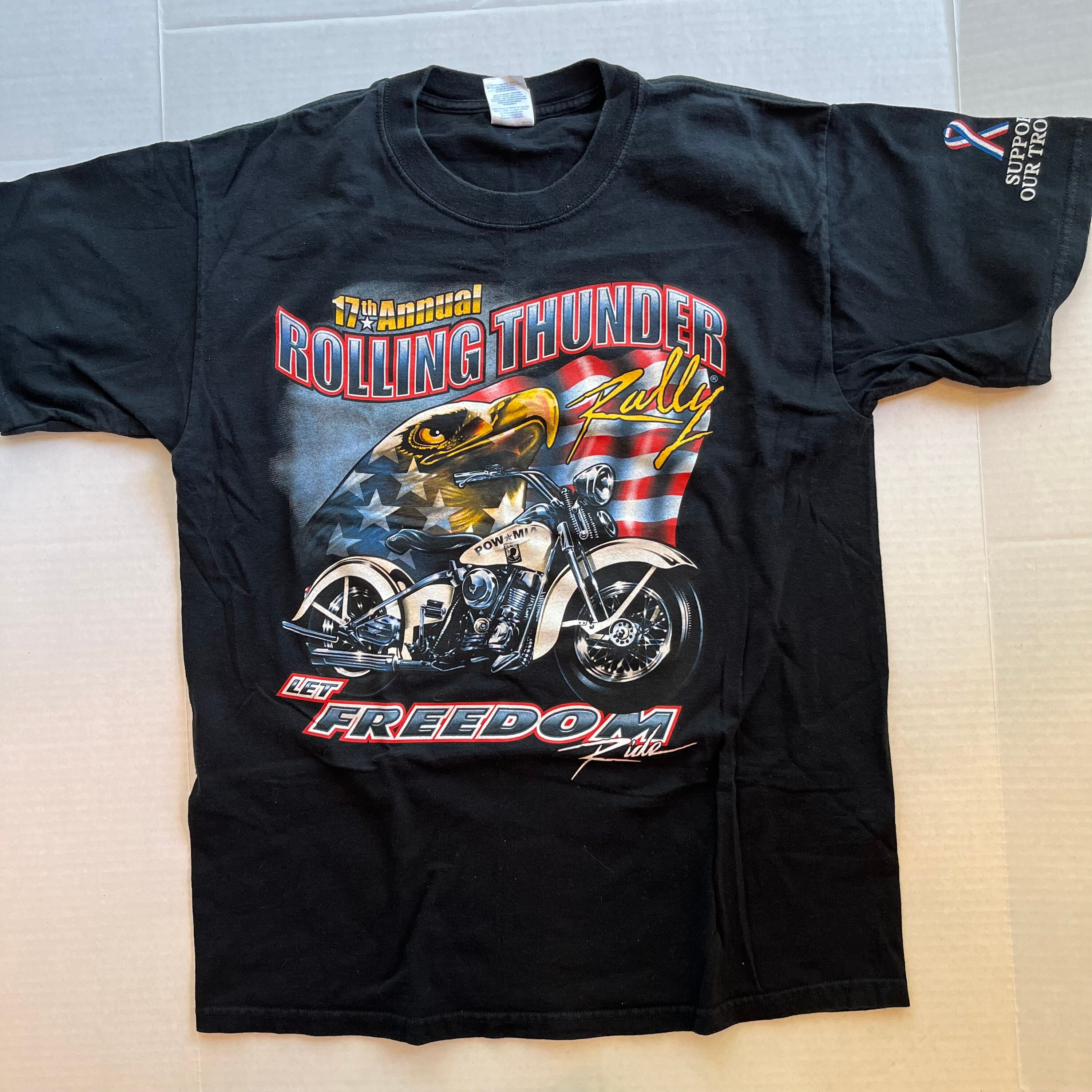 Harley-Davidson Rolling Thunder Tシャツ Vintage Rolling Thunder 2004 T-shirt Tee RARE Black M Cotton 2