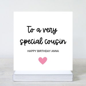 Tarjeta de cumpleaños personalizada para un primo - Tarjeta de cumpleaños para un primo - Tarjeta significativa para un primo - Tarjeta de felicitación para un primo - Un primo verdaderamente especial