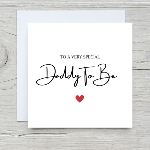 Special Daddy To Be Fathers Day Card, Congratulations Dad To Be Card, New Baby Card, New Parent Card, Birthday Card From The Bump
