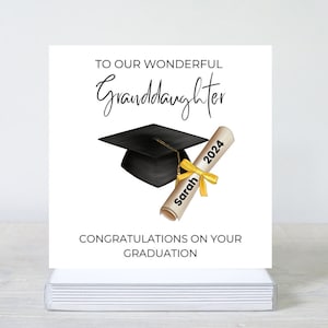 Afstudeerkaart kleindochter, afstudeerkaart, afstudeercadeau, gefeliciteerd met je afstudeerkaart, trots op je, certificaatkaart verlaten