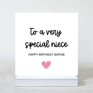 Carte d'anniversaire nièce personnalisée - carte d'anniversaire pour nièce - carte nièce significative - carte de voeux pour nièce - une nièce vraiment spéciale