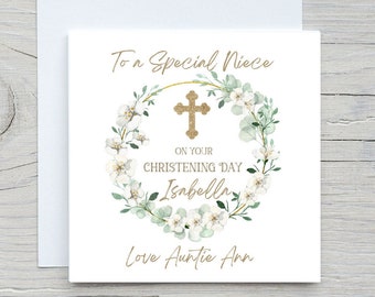 Christening Card For Niece, Baby Girl Christening Card, Goddaughter Christening Card, Irish Christening Card, Irish Christening Gift