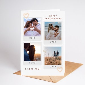 Collage d'anniversaire personnalisé, collage photo de couple, impressions d'anniversaire, cadeau de couple, cadeaux pour lui, cadeaux pour elle, cadeau photo de mariage