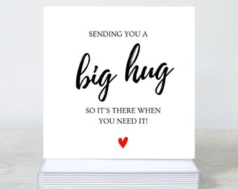 Thinking of You Card: Big Hug - For Friend.