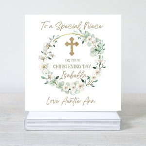 Christening Card For Niece, Baby Girl Christening Card, Goddaughter Christening Card, Irish Christening Card, Irish Christening Gift