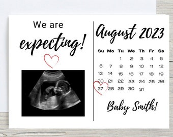 Zwangerschap aankondiging wenskaart, babyaankondiging aan echtgenoot, ouders, grootouders, zusterbroer, babyaankondigingskaart