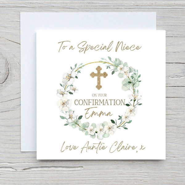 Personalised Confirmation Card , Confirmation gift, Confirmation Card, Niece/Nephew/Grandchild Confirmation Card, Irish Made Card