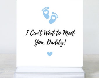 Personalized Pregnancy Reveal Card, Expecting Card, I Can't Wait To Meet You Daddy, New Dad
