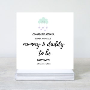 Future maman et papa, carte de félicitations grossesse, futurs parents, attend un bébé, jolie carte de baby shower pour ami, cartes irlandaises