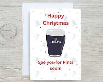 Tarjeta de Navidad Guinness: Tarjeta de Navidad para un amigo.