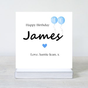 Carte de 16e anniversaire pour frère, carte de 16e anniversaire pour neveu, carte de 16e anniversaire petit-fils personnalisée, cadeau de seizième anniversaire pour lui