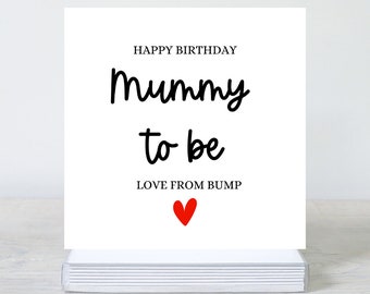 Mummy To Be Birthday Card: From The Bump, Personalised.