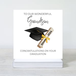 Carte de remise de diplôme de petit-fils, Carte de remise de diplôme, Cadeau de remise de diplôme, Félicitations pour l'obtention de votre diplôme, Fier de vous, Carte de sortie du certificat