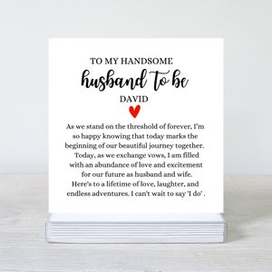 Para mi novio en el día de nuestra boda, tarjeta para el día de la boda del novio, tarjeta para el novio irlandés, tarjeta para el día de la boda del novio, para mi novio en el día de mi boda