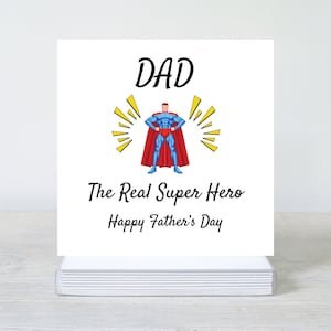 Der echte Superheld, Vatertagskarte, alles Gute zum Vatertag, irische Karten, Papa Geburtstagskarte, alles Gute zum Geburtstag Papa, Papa Druck, Papa Geschenk