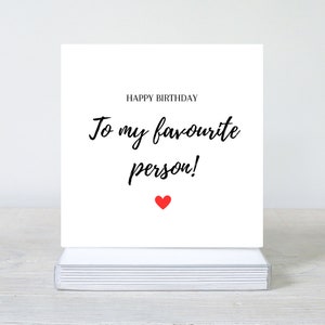 Cartão de aniversário para namorado, cartão de aniversário para marido, para minha pessoa favorita, cartão de aniversário para namorada, cartão de aniversário para esposa, cartão de aniversário