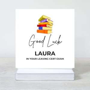 Veel succes met je examens-kaart, gepersonaliseerde examenkaart voor vertrek, je hebt deze gelukskaart, So Proud of You Good Luck-kaart, GCSE-kaart