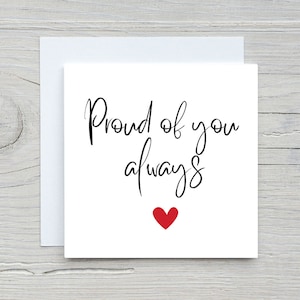 Proud of You Always-kaart, kaart goed gedaan, nieuwe taakkaart, gefeliciteerdkaart, afstudeerkaart, nieuw hoofdstuk, geslaagd voor examens, aanmoediging