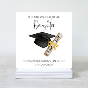 Cartão de formatura de filha, cartão de formatura, presente de formatura, parabéns pelo seu cartão de formatura, cartão de orgulho de você, cartão de saída de certificado