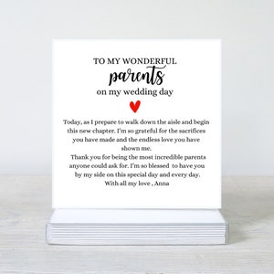 Personalised Parents Wedding Card, Mum and Dad Wedding Card, Mother and Father Wedding Card, Minimalist Card, Wedding Day Card
