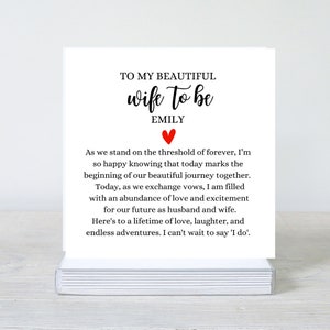 Tarjeta de boda personalizada para futura esposa, Para mi futura esposa en nuestra boda, Tarjeta para futura esposa, Tarjeta de novia irlandesa, Para mi novia el día de nuestra boda