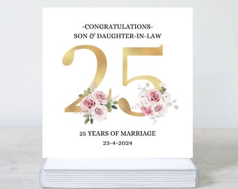 Daughter & Son In Law By Each Other's Side Anniversary Card - View #12
