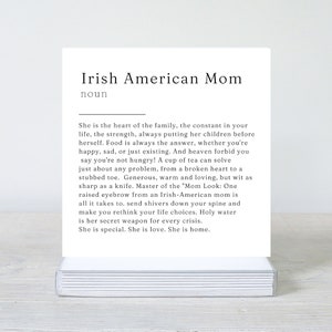 Irish American Mom Definition Karte, Mammy Karte, American Muttertagskarte, Mutter Geburtstagskarte, Definition Karte, Muttertag