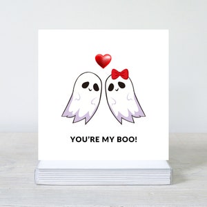 Carte You're My Boo, voeux d'amour fantôme pour couple, anniversaire de mariage, anniversaire, toutes les occasions, carte de petite amie, carte de petit ami, carte de femme de mari