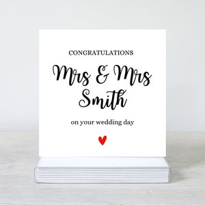 Biglietto di auguri per il matrimonio di Mr & Mrs, biglietto di auguri personalizzato per il giorno delle nozze, biglietto di auguri personalizzato per il giorno delle nozze, biglietto di auguri per la coppia felice, biglietto di auguri personalizzato per il giorno delle nozze