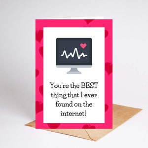 Tarjeta de aniversario de citas por Internet/ Conocidos en línea/ Citas en línea/Lo mejor que he encontrado en Internet