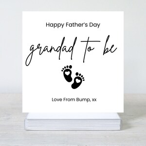 Joyeuse fête des pères à futur grand-père, carte spéciale pour la fête des pères, futur grand-père, carte de félicitations pour futur papa, carte de fête des pères