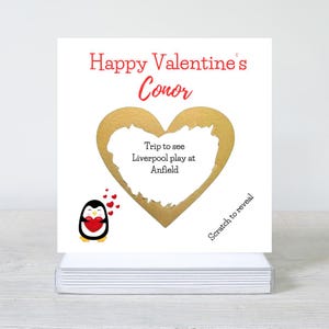 Carte à gratter surprise Valetine pour lui, carte à gratter Saint-Valentin, carte à message secret, carte à gratter coeur or, carte à gratter Saint-Valentin