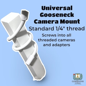 Universal Baby Monitor Mount | Flexible Gooseneck Holder | Standard 1/4 Inch Thread | Screw-On Stand
