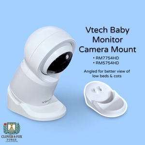 VTech RM7754HD Baby Monitor Mount: Angled Shelf, No-Drill, 3D Printed