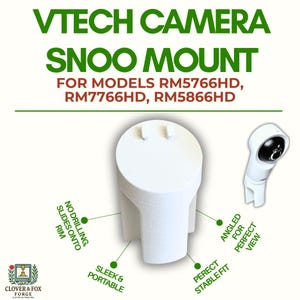 Vtech baby monitor mount for snoo bassinet: angled 3d printed camera holder