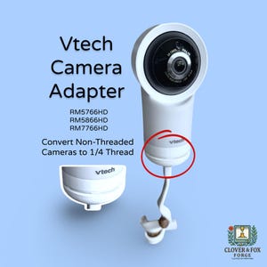 VTech Baby Monitor Thread Adapter for RM5766HD, RM5866HD + More | 1/4” Screw Converter for Non-Threaded Cameras