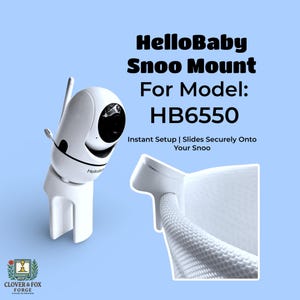 Hellobaby hb6550 snoo bassinet mount: 3d printed clip-on baby monitor holder