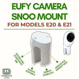 Eufy e21/ e20 baby monitor mount for snoo bassinet: 3d printed clip-on