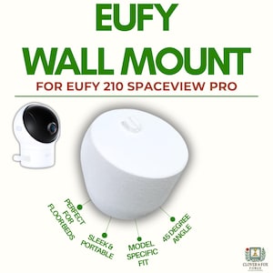 Eufy E210 Spaceview Pro ベビーモニター 壁掛けマウント | 角度付き、コードスロット付き