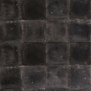 May include: A black and white checkerboard pattern with 25 squares. The squares are made of a dark, textured material.