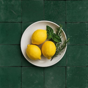 Rustic Green Brick Tiles Large Food and Product Photography Backdrop