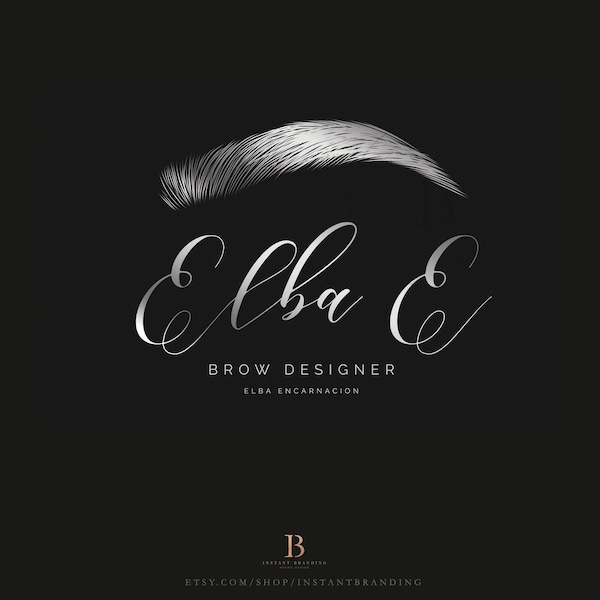 INSTANT DOWNLOAD, Brow Logo Design, Eyebrow Logo, Makeup Artist Logo, Microblading Logo,Makeup logo, Signature Logo, Beauty Logo